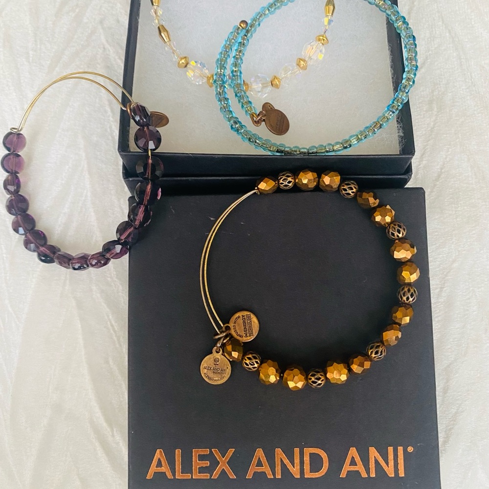 Alex & Ani 4pc Stack Bracelets - Picture 2 of 3